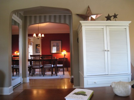 View from Living Room to Dining Room