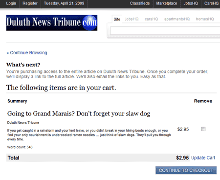$2.95 per article