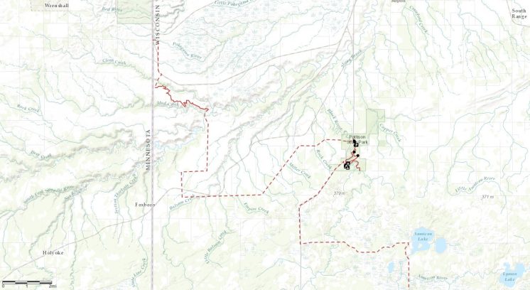 North Country Trail at MN and WI border