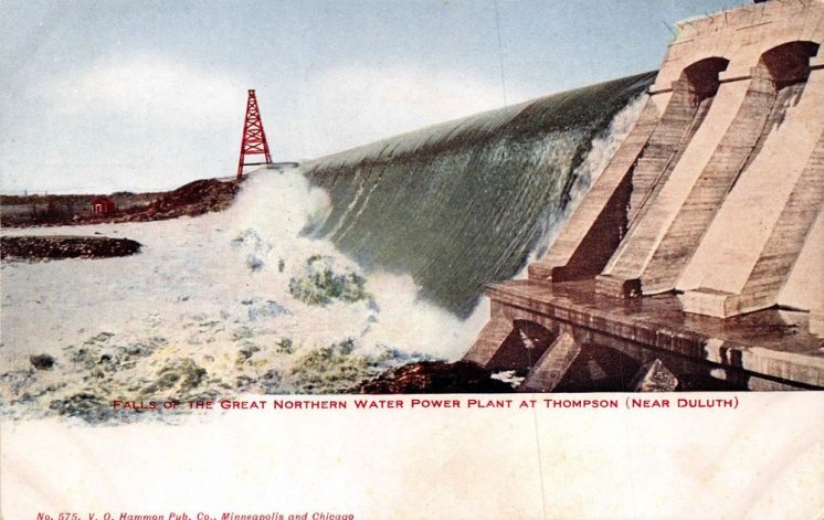 Falls at Great Northern Water Power Plant at Thompson near Duluth