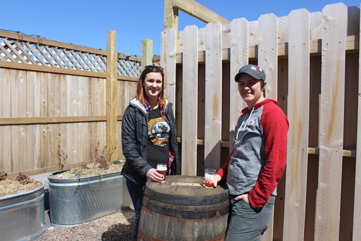 Kelsey Picek and Allyson Rolph at the Thirsty Pagan beer garden
