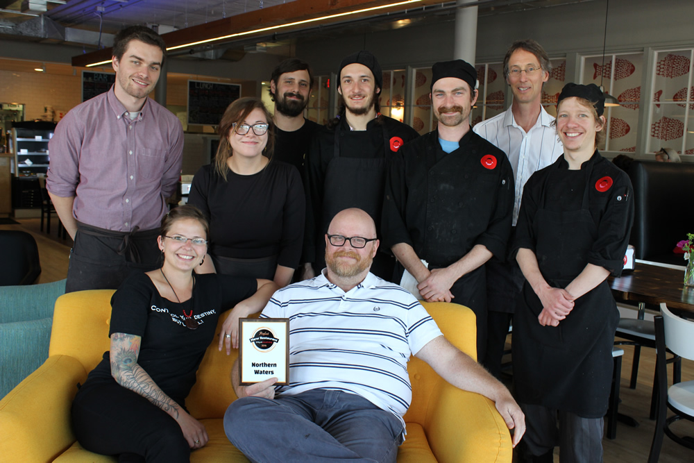 Manager Greg Conley with staff at Northern Waters