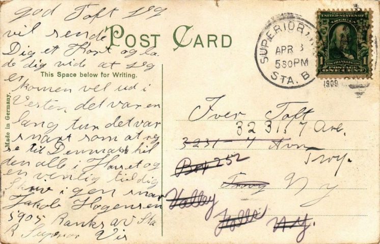 Aerial Bridge 1909 postcard back