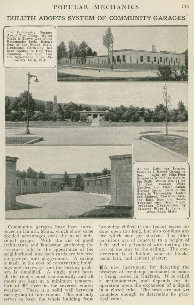 Popular Mechanics 1921 Duluth Community Garages