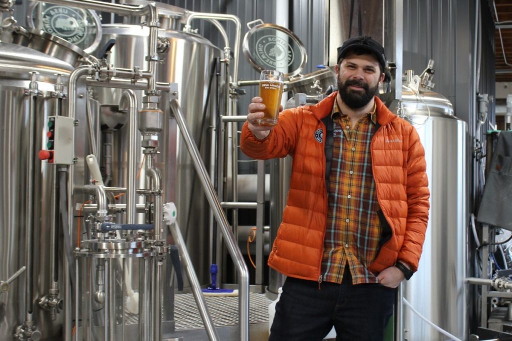 Ben Hugus with Ursa Minor's new NA beer